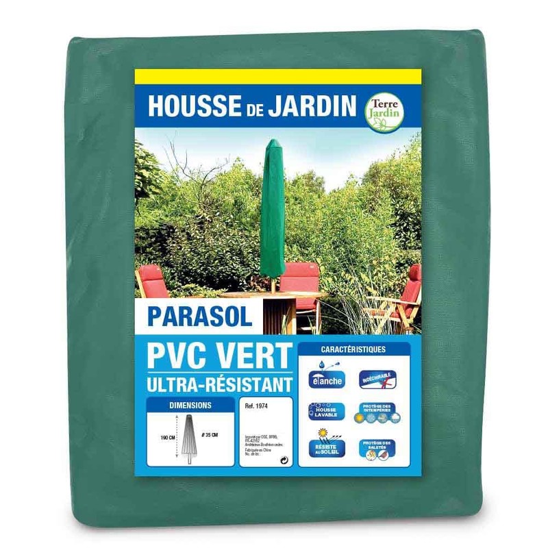 TERRE JARDIN - PVC Outdoor Parasol Cover