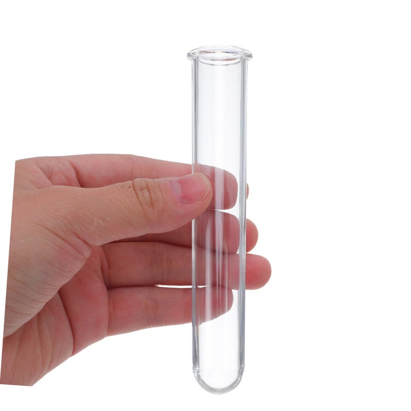 Outanaya 6pcs Clear Test Tube Vases for Hydroponic Plants Transparent