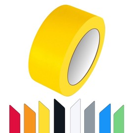 GTSE 50mm x 33m, Yellow, PVC Vinyl Floor Tape, 1 Roll, Safety Marking Tape, 0.15mm Thick, Suitable for Dance Floors, Gyms, Warehouse, Sports Industry
