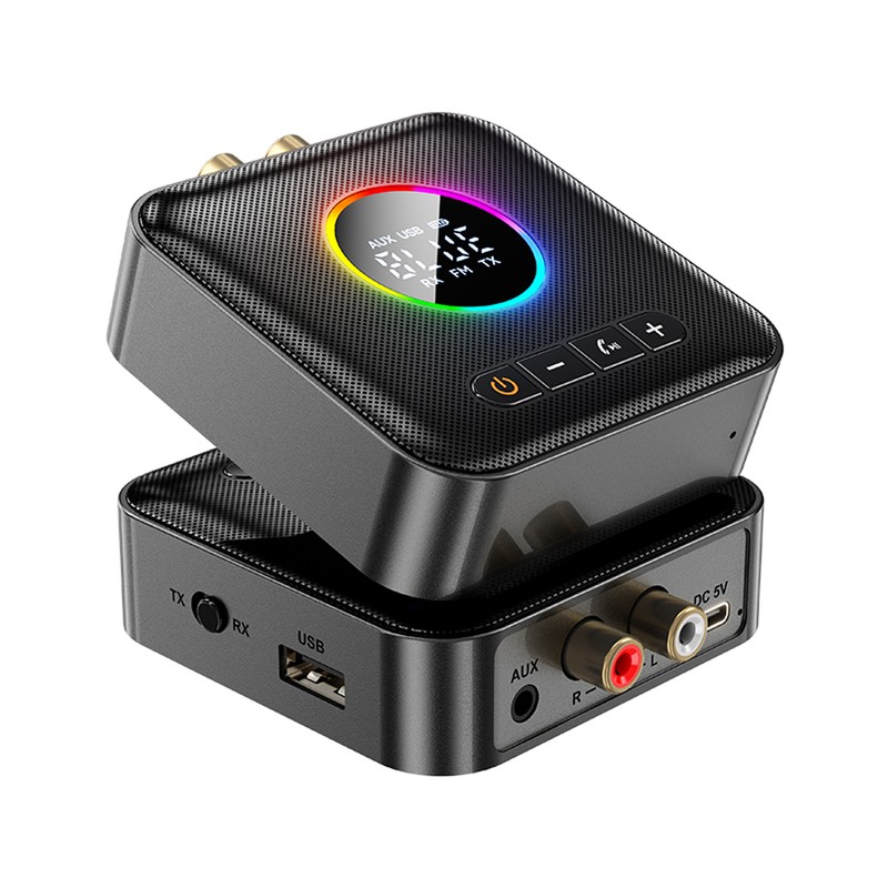 BT5.4 Transmitter Receiver 3-in-1 Wireless Audio Adapter FM Transmitter with
