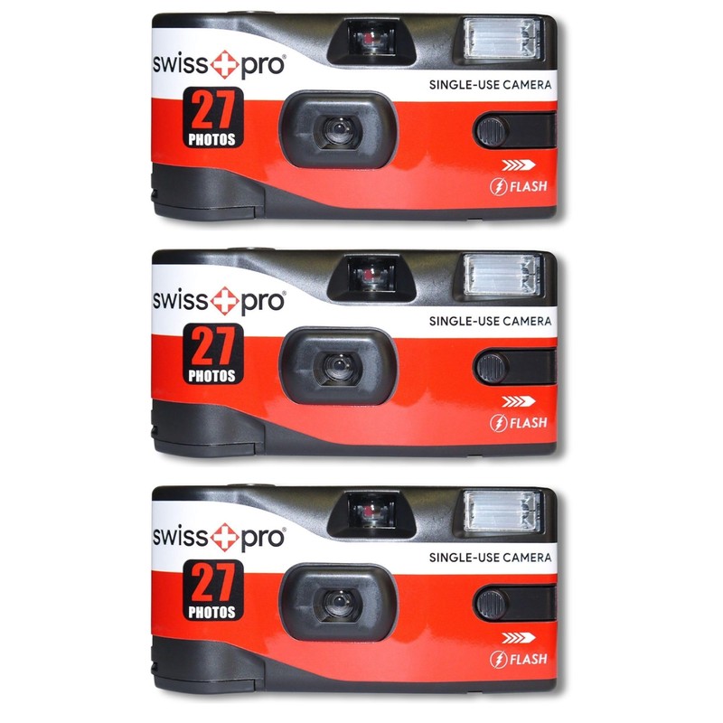 Disposable Cameras Multipack - Bundle with 3 X Swiss+Pro Disposable