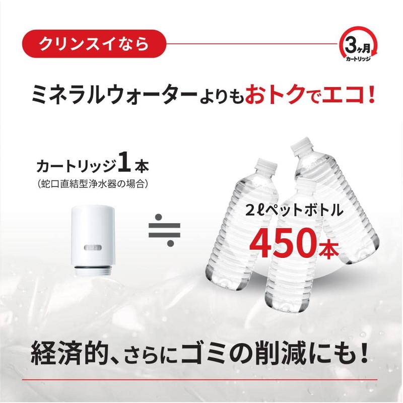Cleansui CB023W-WT Water Filter, Direct Connection to Faucet, CB Series,