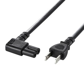 Sanwa Supply Power Cord (2P・L-shaped Connector) 1m KB-DM2L-1