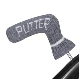 Scott Edward Blade Putter Cover Knitted, 1 Piece in Pack, Fits Golf Blade Putters Cute and Soft (Grey)