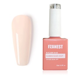 FZANEST Builder Base Gel Nail Polih Nude Color,6 in 1 Jelly Sheer Beige Rubber Base Gel For Nails In a Bottle,Thick Base For Nail Strengthener/Structure Extension Repair