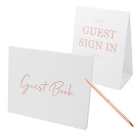 Operitacx 1 Set Guestbook Guest Book Wedding Registry Search Wedding Signature Book Wedding Sign Book Wedding Guest Signature Book Guest Photo Album Attendance Book White Paper