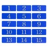 Rectangle Plastic Numbered Room Number Table Number Sticker (1-25, Blue)