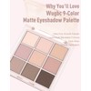 Wugbc 9 Colors Nude Eyeshadow Palette, Matte Beige Light Brown