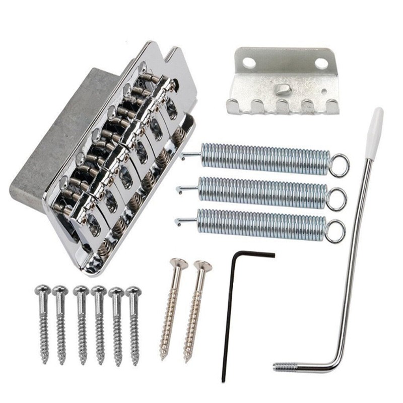 Chrome Tremolo Bridge System Electric Guitar Bridge Parts Set for