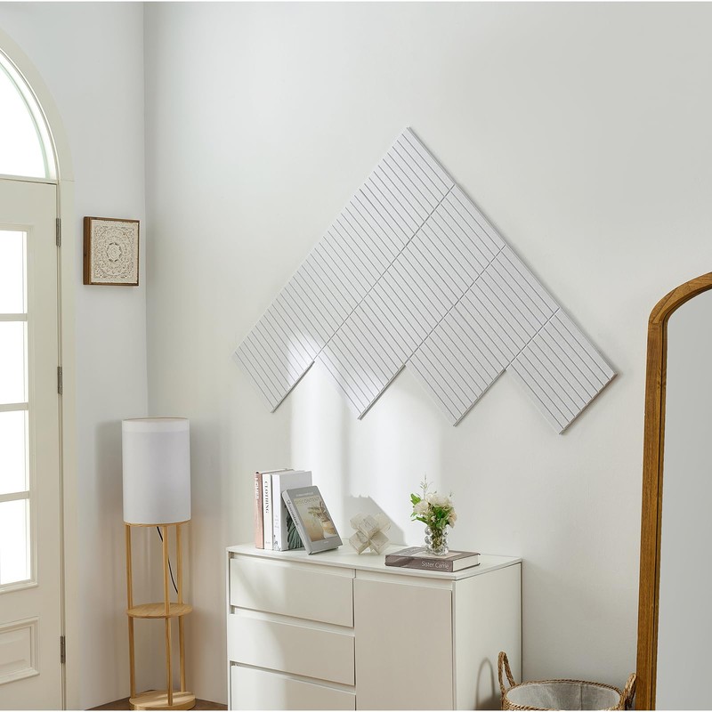 Lightomorrow 12-Pack Felt Wall Tiles, Large Bulletin Board with Safe