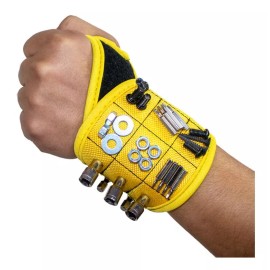 Estuchelandia Pulsera Magnética Con Imanes Correa Soporte Clavos Tornillos