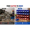 SucceBuy 24pcs Stackable Organizer Bin 30x18 Inch Standing Tiered Shelf