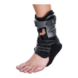 DonJoy Velocity Ankle Brace for Wide Size Left Calf with Low Profile Comfortable Design, Lightweight Construction, and Anatomically-Designed Bilateral Hinges (Medium, Extra Support)