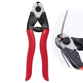 Heavy Duty Wire Cable Cutter – Cuts Up to 5/32" Stainless Steel Aircraft Wire Rope for Deck Railing, Fencing, Bike Brakes, and DIY Projects – Precision Sharp Blades, Non-Slip Ergonomic Grip