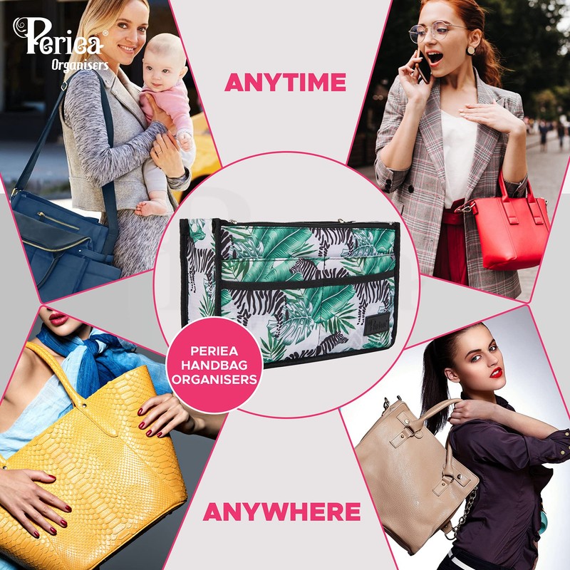 Periea 'Signature' Luxury Purse/Handbag Organizer Insert with Zip - 3