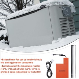 Kefly 7101 Battery Heater Pad, Outdoor Battery Heating Pad Fit For 9kW-22kW Air Cooled Standby Generator, Battery Pad Warmer Kit Compatible With Generac generator