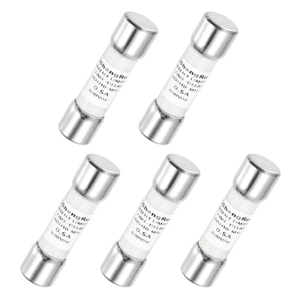 MECCANIXITY 600V 0.5A Time Delay Fuse Fast Blow Glass Fuses