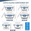 UMEIED 12 PACK Glass Food Storage Containers with Leak Proof