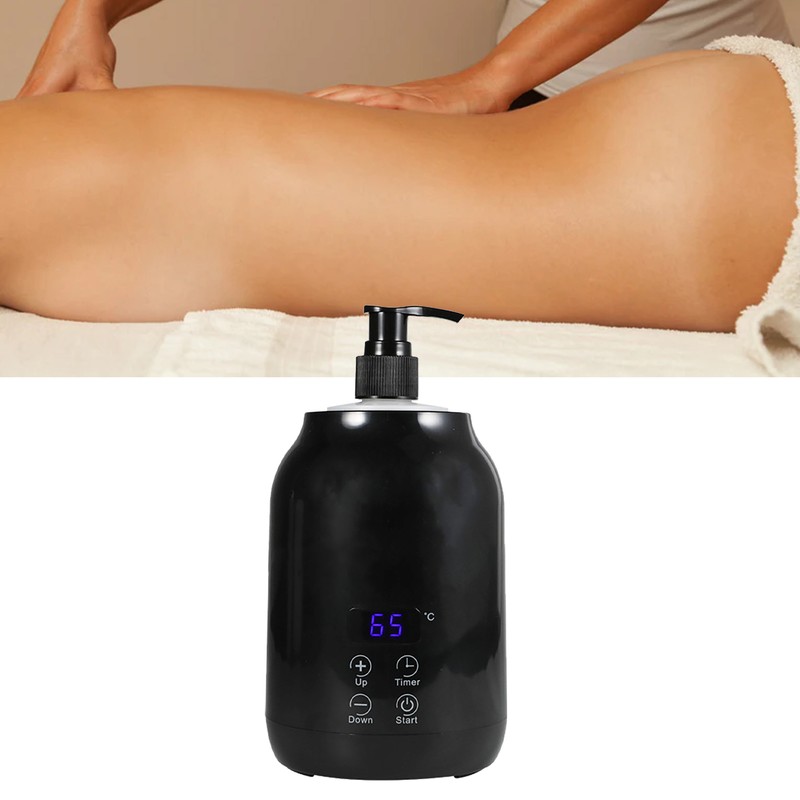 Massage Oil Warmer LED Display Touch Control Temperature Adjustable Body