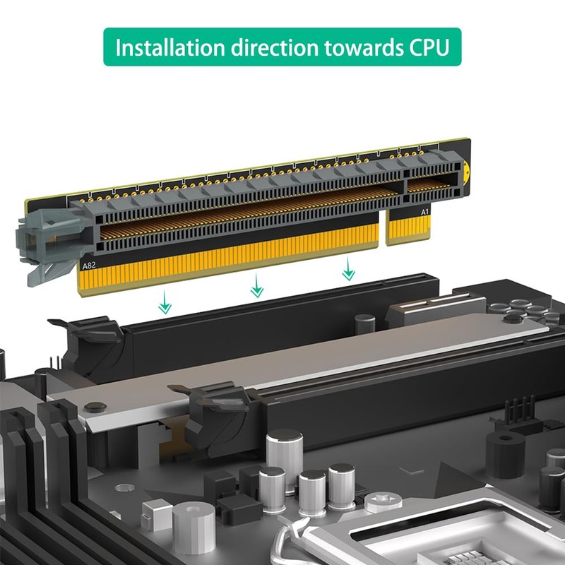 LeHang PCI-e 16X 3.0 90 Degree Reverse Male to Female