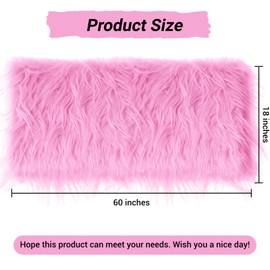 Faux Fur Fabric Half Yard, Fur Fabric for Crafts, Gnomes, Animal Costumes, Cushions, Decorations (Pink, Half Yard)