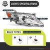 ROADEAL Headlights W/Bulbs for 2010 2011 Toyota Camry 4-Door Sedan