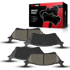 Torchbeam Rear Disc Ceramic Brake Pads Kit Fits2012-2016 2018 Ford F-150, 2017 Ford F-150 5.0L, 2017 Ford F-150 3.5T, 2017 Ford F-150 2.7T, 4pcs Automotive Replacement Brake Pads,D1602