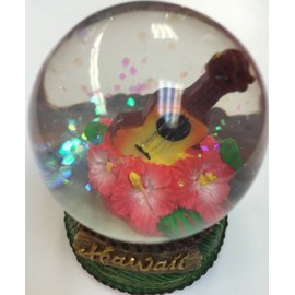 Snow Globe Ukulele Hawaiian Design 3 inches