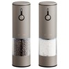 Stainless Steel Rechargeable Electric Salt and Pepper Grinder Set, USB