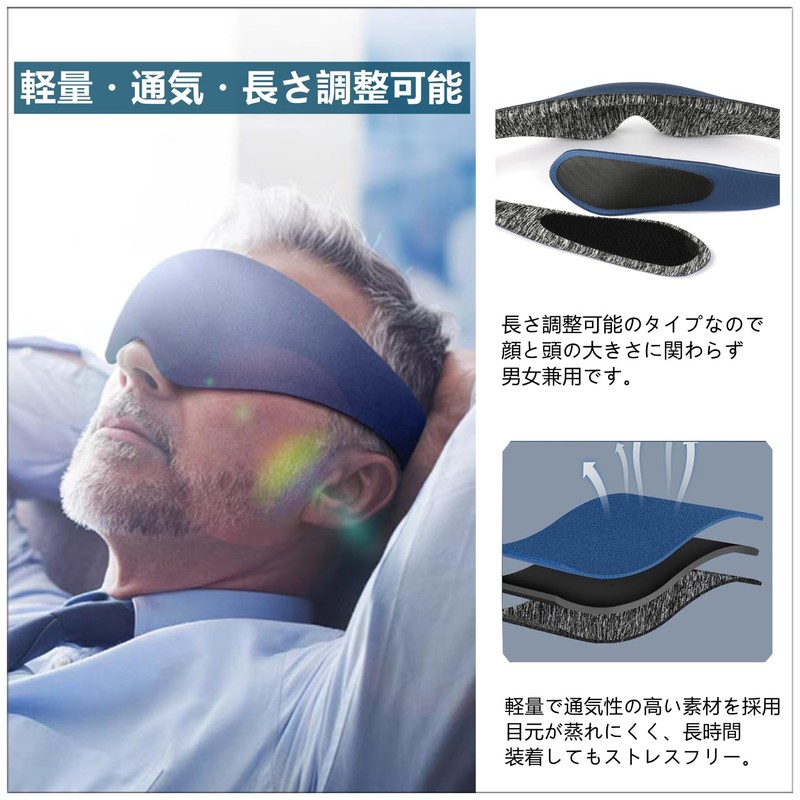 IPPON Eye Mask for Sleep, 3D Dimensional, Light Blocking, Good