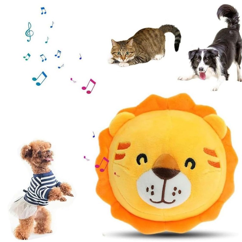 Squeaky Moving Ball Toy Singing Dancing Improve Language Skills Plush