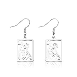 OKEYCH Monkey Lover Gift Monkey Design Earrings Monkey Fan Jewelry Monkey Merch Zoo Lover Gift (Monkey Design E)