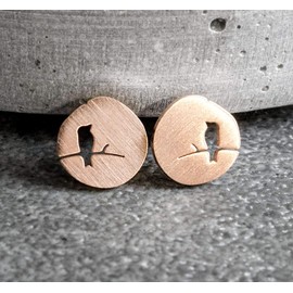 Vogelohrstecker - Rose Goldfarben - Edelstahl