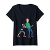 Womens Cartoon Characters Playing Fun Illustration For Kids V-Neck T-Shirt