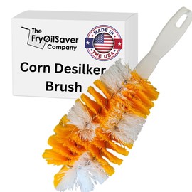 Corn De-Silker Brush | Bristled Veggetable Scrubber for Brushing Carrots, Potatoes | Durable & Firm Corn Scrubber, Corn Silk Hair Remover, Food Brush by FryOilSaver Co. B239C