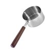 250ml Butter Milk Warmer Pot with Long Wooden Handle Cast