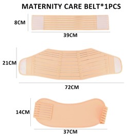 Pack of 1 Brown Pregnancy Belt, Adjustable Pregnancy Support Belt, Back Belly Belt for Waist and Abdomen, Prevents Lower Back Pain and Stretch Marks