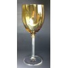 Cristalleria F.lli Fumo ITALY Amber Gold Wine Glass hand made