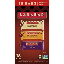 LÄRABAR Larabar Chocolate Variety Pack, Gluten Free Vegan Fruit & Nut Bars, 18 Ct