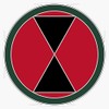 HOF Trading 7Th Infantry Division Patch Vinyl Sticker Waterproof Decal