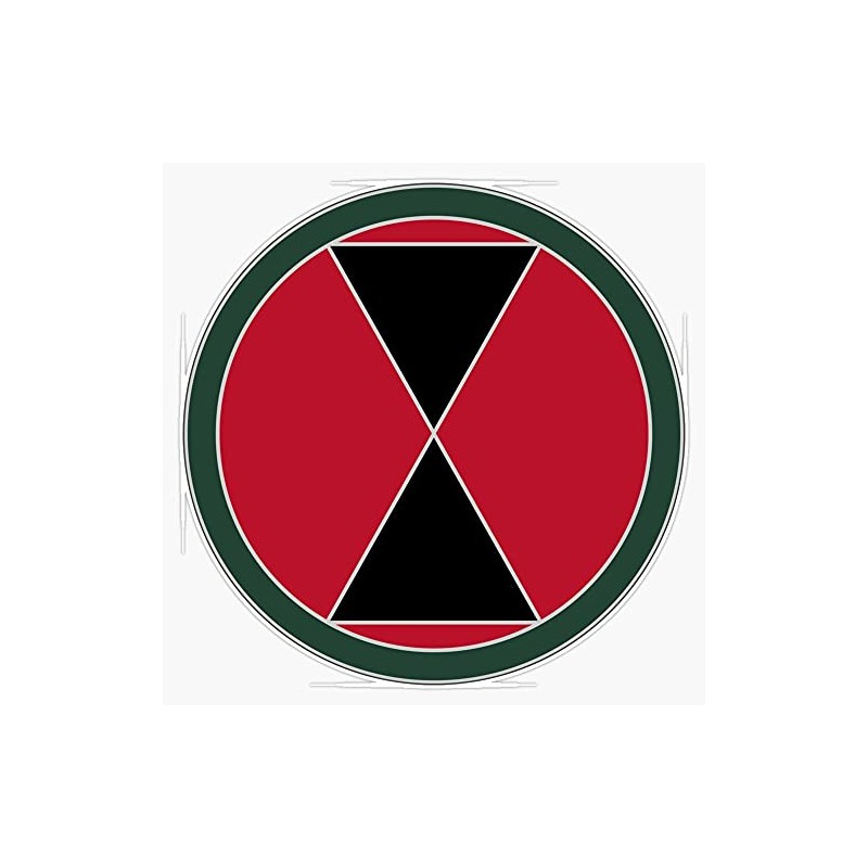 HOF Trading 7Th Infantry Division Patch Vinyl Sticker Waterproof Decal