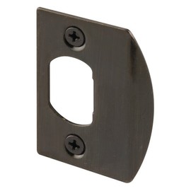 Defender Security E 2308 Standard Latch Strike, 1-5/8 inch, Steel, Antique Brass Plated Finish (single pack)