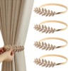 TRKETK 4 Pcs Curtain Tie Backs, Gold Curtain Holdbacks Creative
