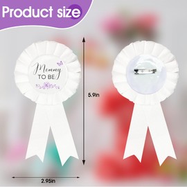 PATICARRY Purple Sage Theme Mom to Be & Daddy to Be Tinplate Badge Pins for Baby Shower Decorations Welcome Baby Girl or Boy, Baby Shower Button New Dad for Gender Reveals Party, Baby Celebration