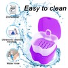 2 Pack Denture Case Dental Mouthguard Case, Denture Bath Box