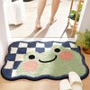 Cute Bath Mat for Bathroom, Super Soft Carpet Microfiber Shaggy
