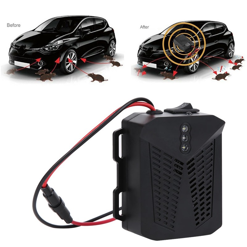 12V LED Strobe Light Electronic Ultrasonic Mouse Repeller with Intelligence