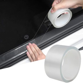Universal Car Door Edge Guard, 2In x 33Ft Door Sill Protector, Automotive Anti-Collision Strip for Car Door Edge/Front and Rear Bumper/Door Sill Protector, Transparent