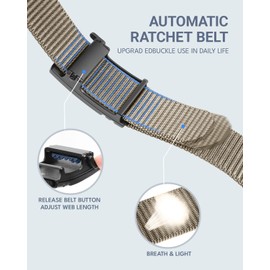 FAIRWIN Men's Adjustable EDC Canvas Work & Hiking Comfort Belt