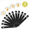 ZMOI Professional Nail Files, 12 PCS Washable Double Sided Emory